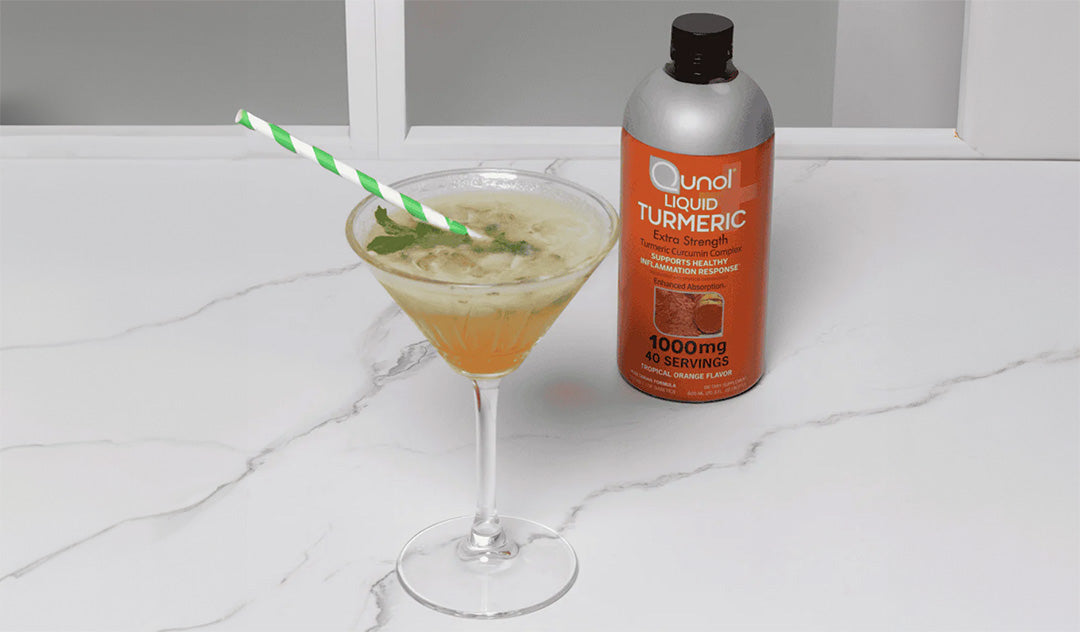 Cucumber Mint Mocktail with Liquid Turmeric