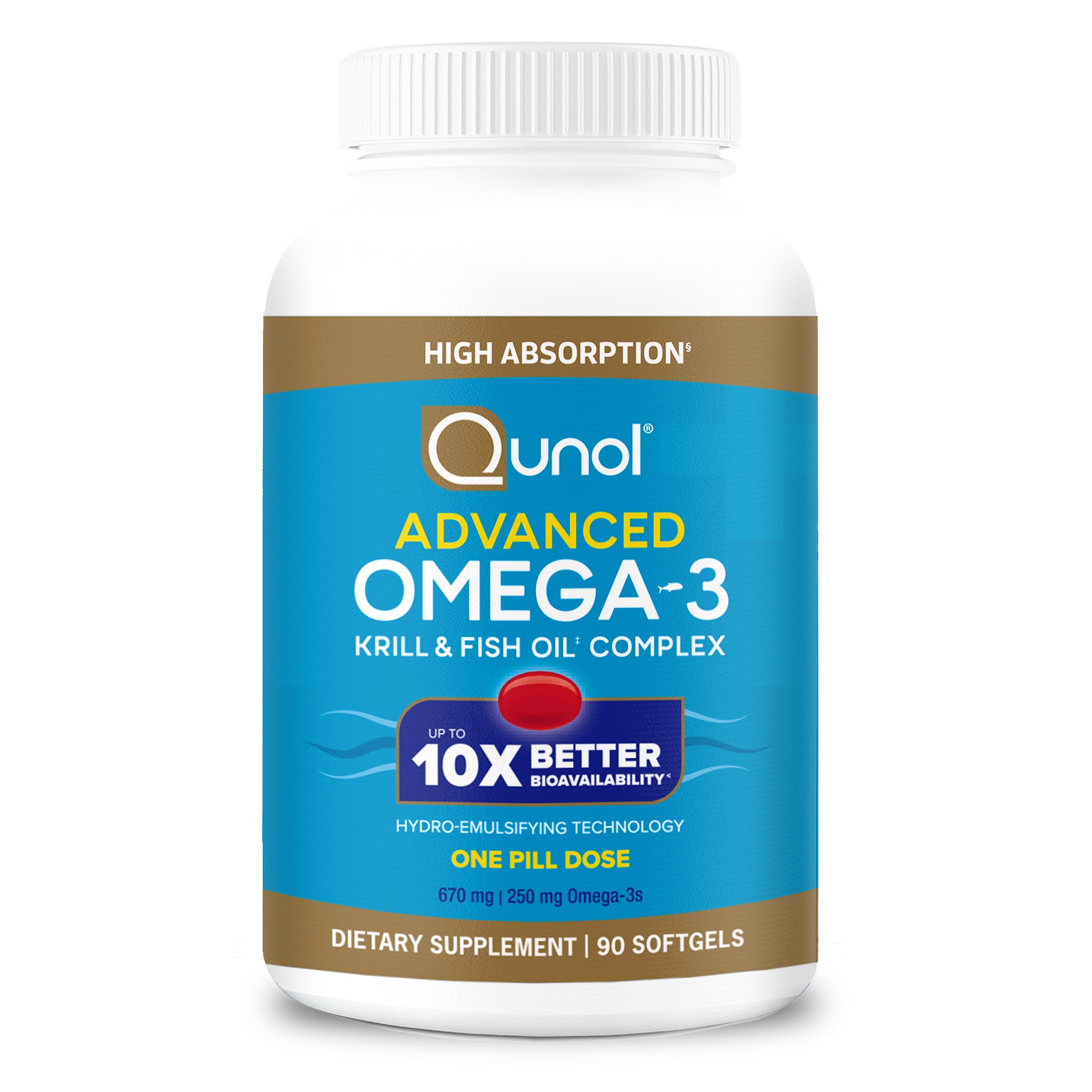 Advanced Omega-3 Krill & Fish Oil Softgels, 250mg