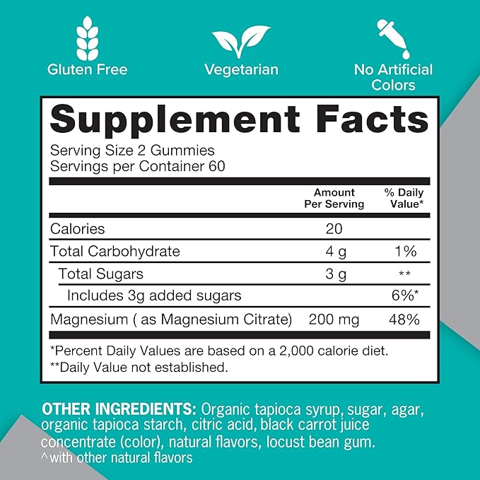 Magnesium Gummies, 200mg