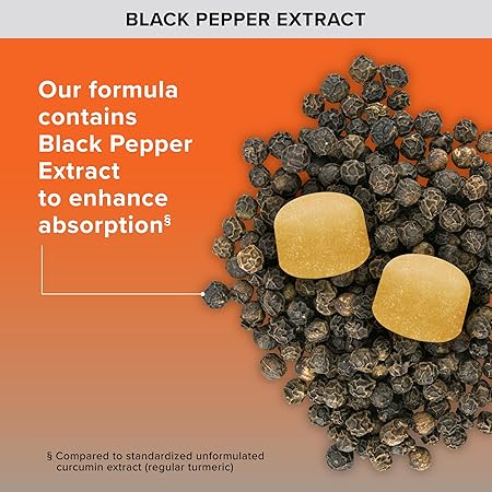 Turmeric & Ginger with Black Pepper Gummy, 550mg