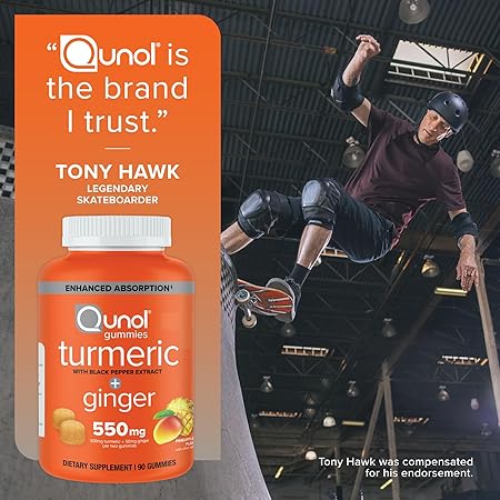 Turmeric & Ginger with Black Pepper Gummy, 550mg