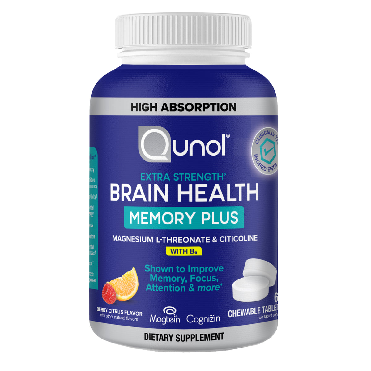 Brain Health Memory Plus + B6 Chewable Tablet
