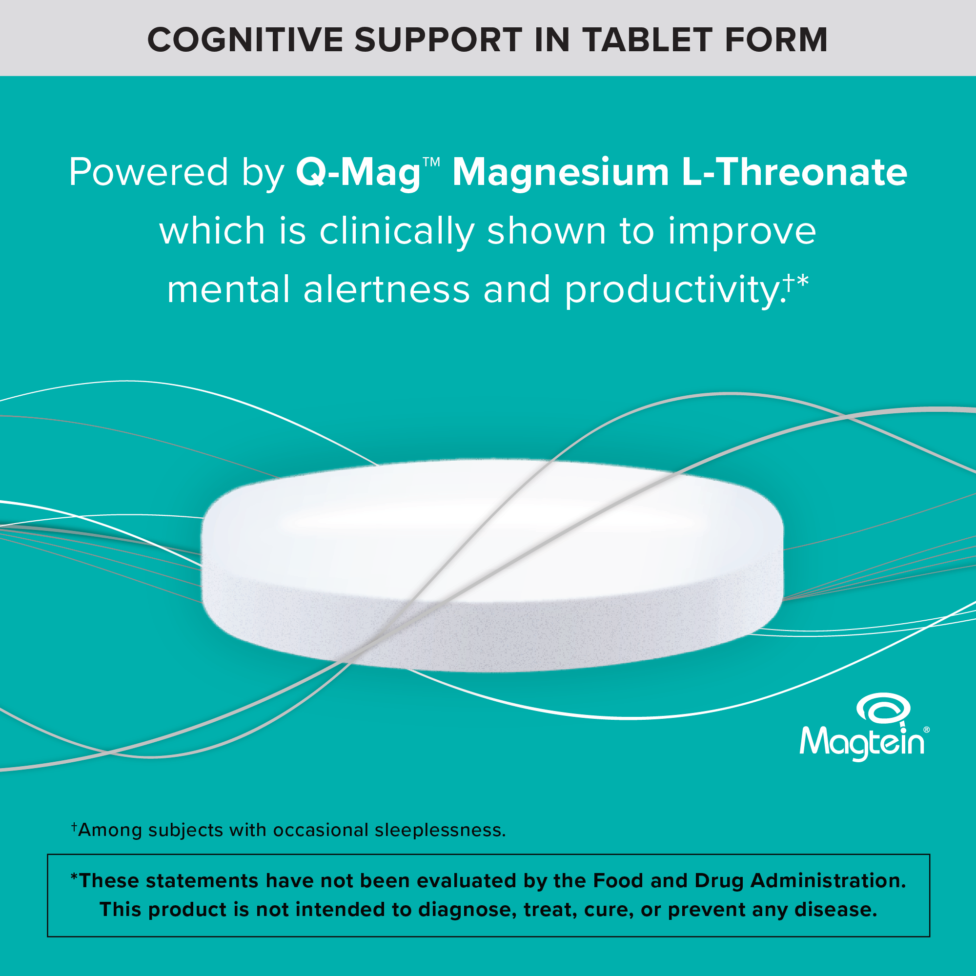 Q-Mag Magnesium L-Threonate Tablets, 2000mg
