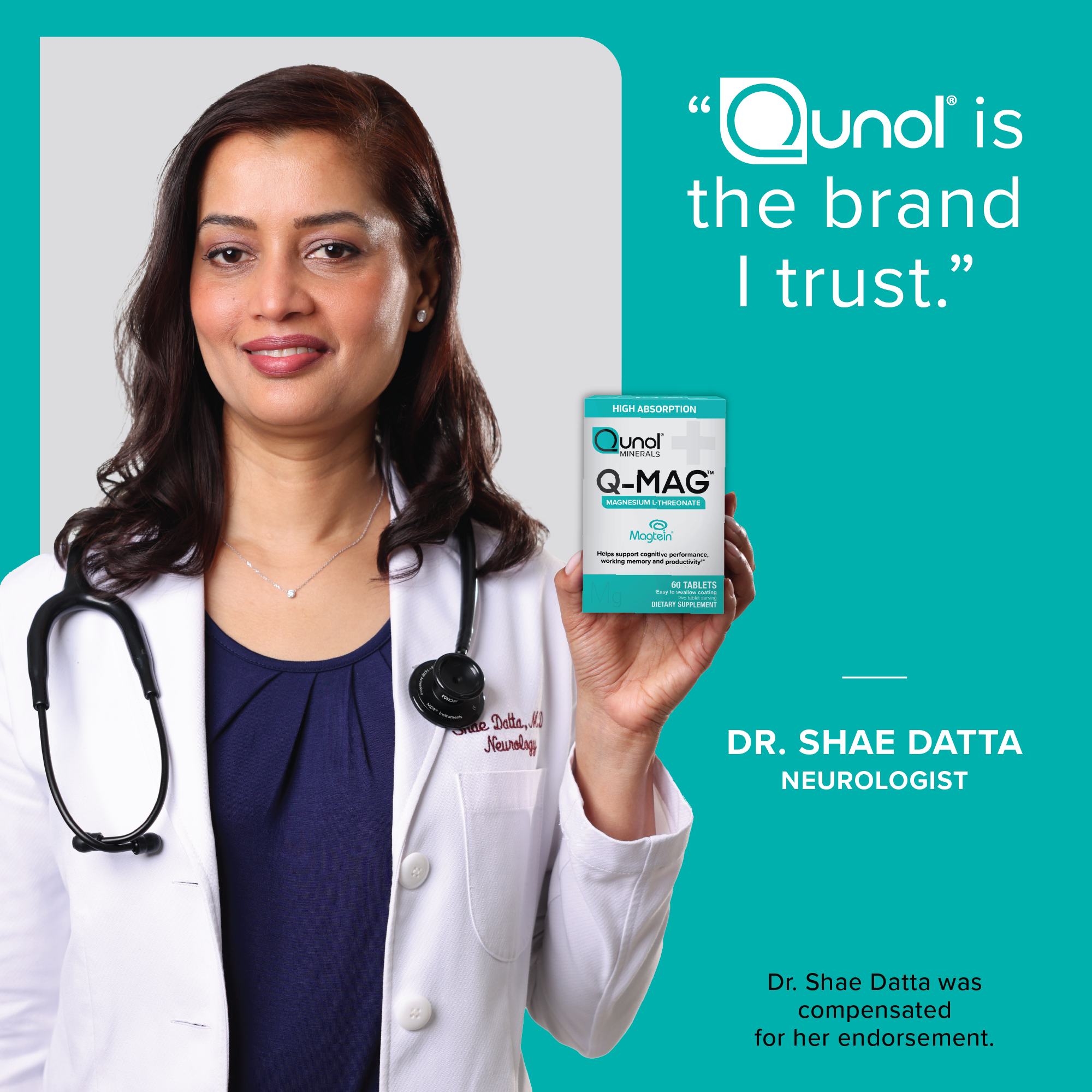 Q-Mag Magnesium L-Threonate Tablets, 2000mg