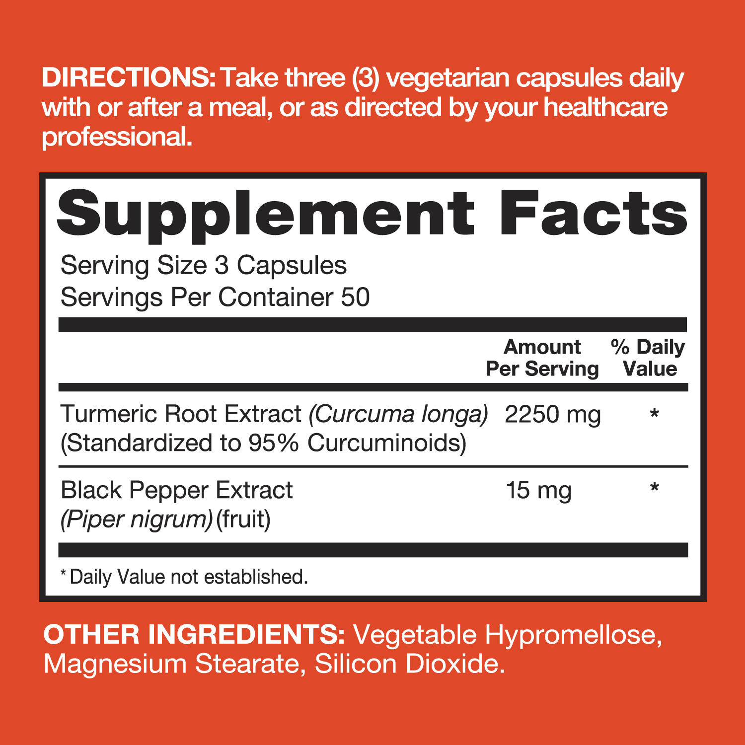 Turmeric Curcumin with Black Pepper, 2250mg