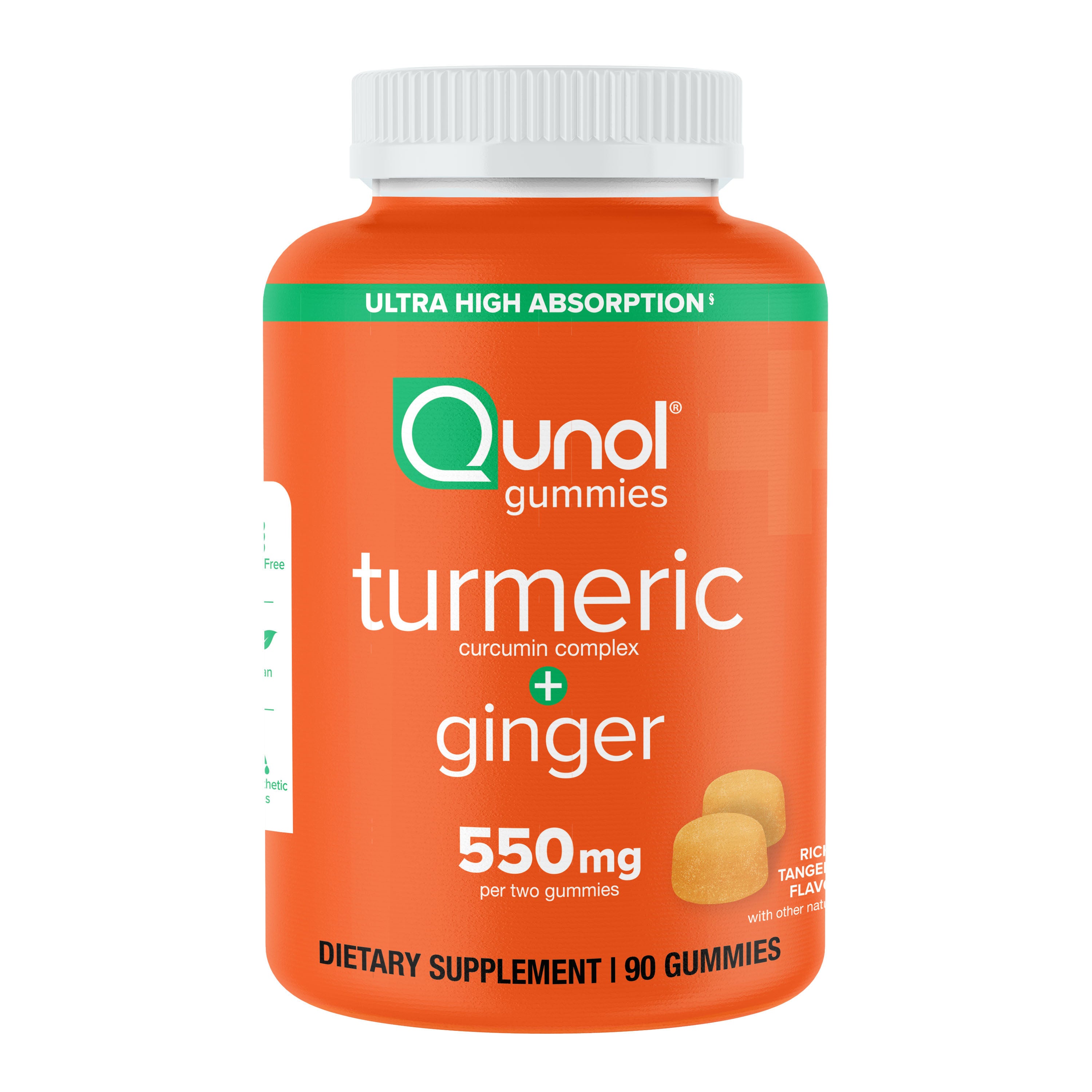 Turmeric + Ginger Gummies, 550mg