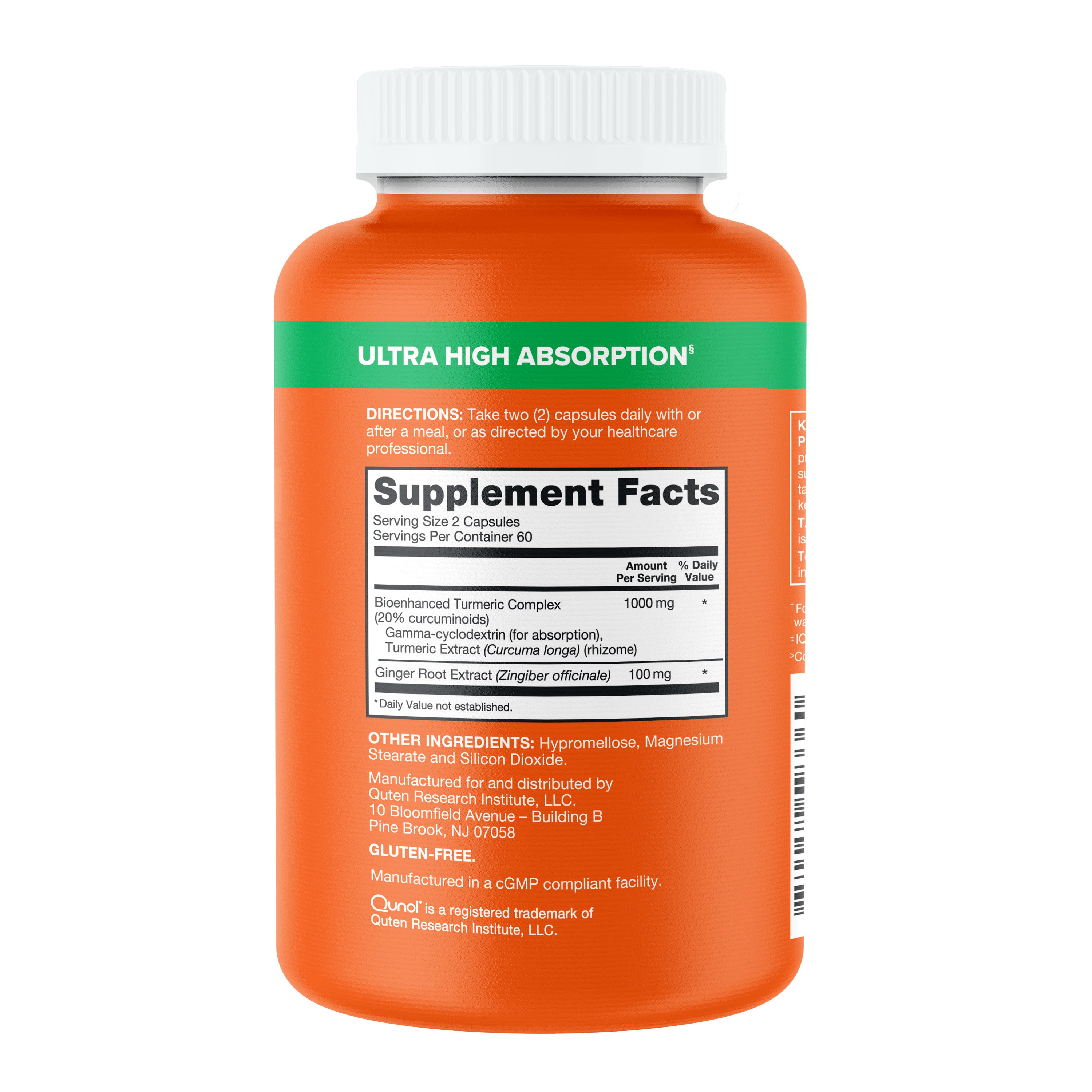 Turmeric + Ginger Capsules, 1100mg