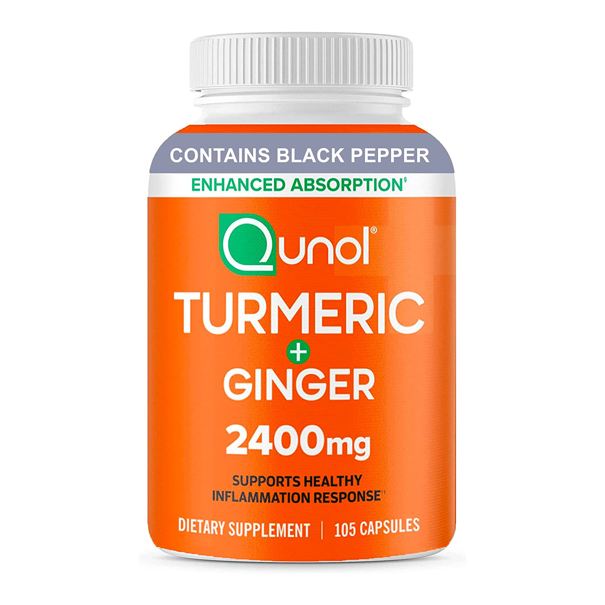 Turmeric Curcumin with Black Pepper and Ginger, 2400mg