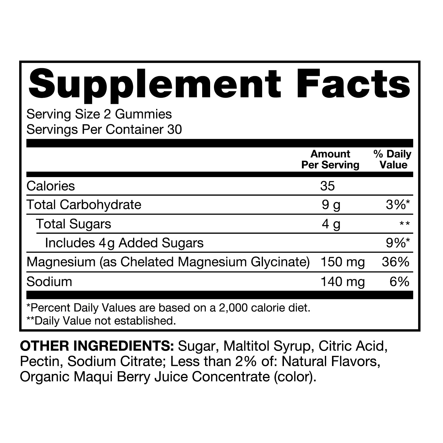 Magnesium Glycinate Gummies 150mg