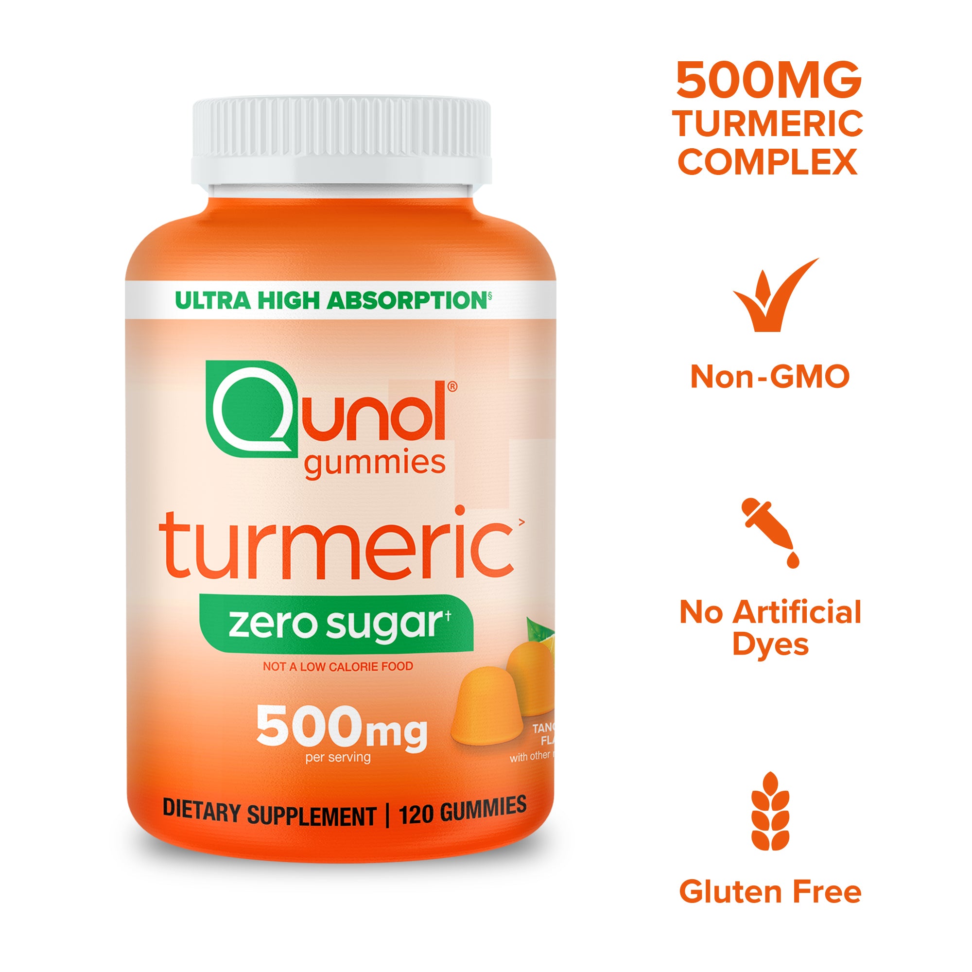 Turmeric Zero Sugar Gummies, 500mg