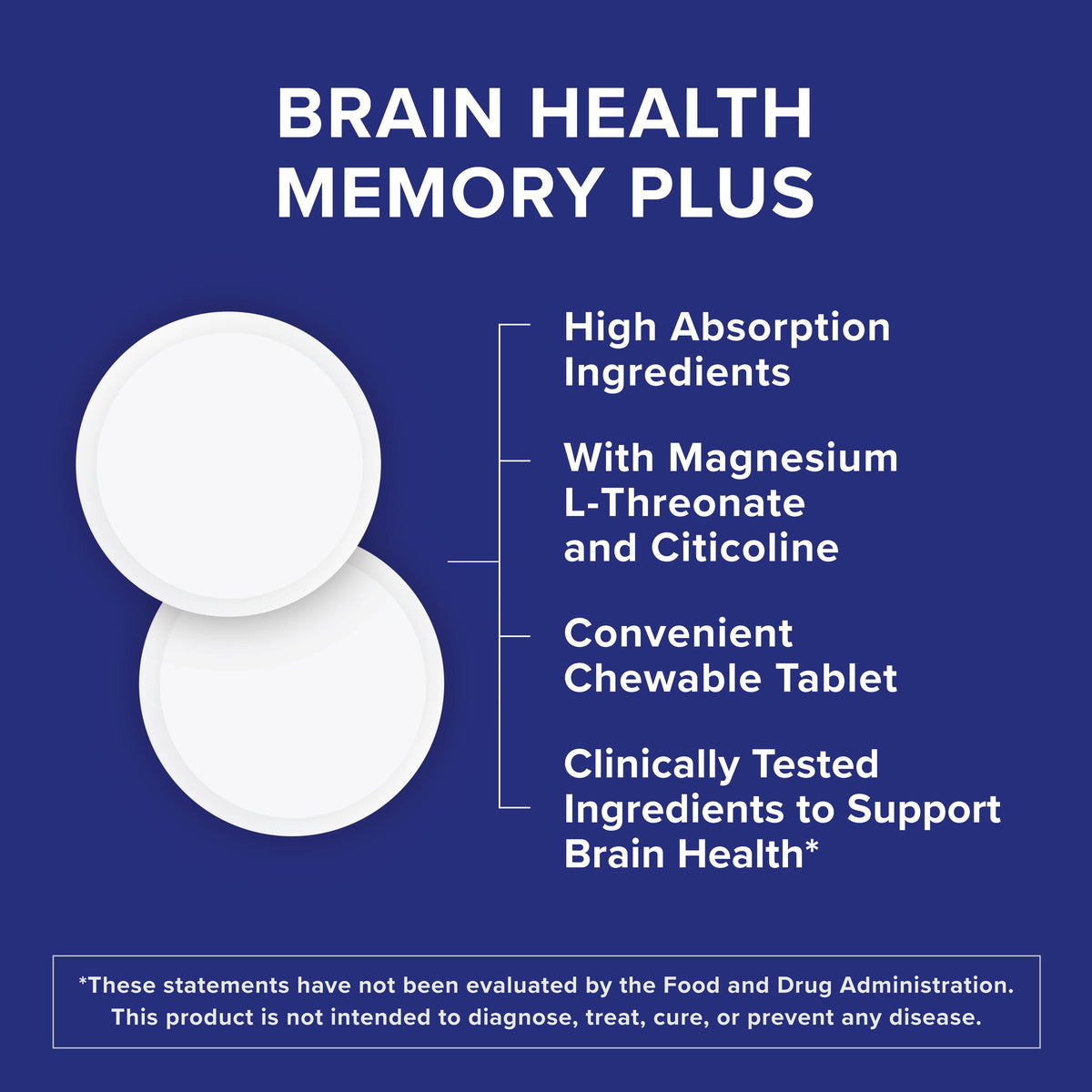 Brain Health Memory Plus + B6 Chewable Tablet