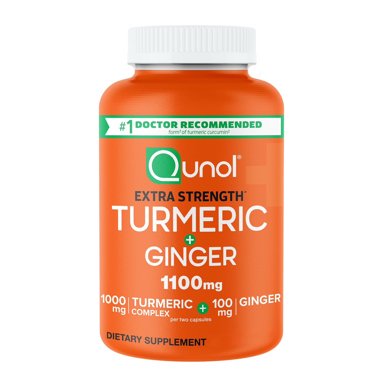 Turmeric + Ginger Capsules, 1100mg