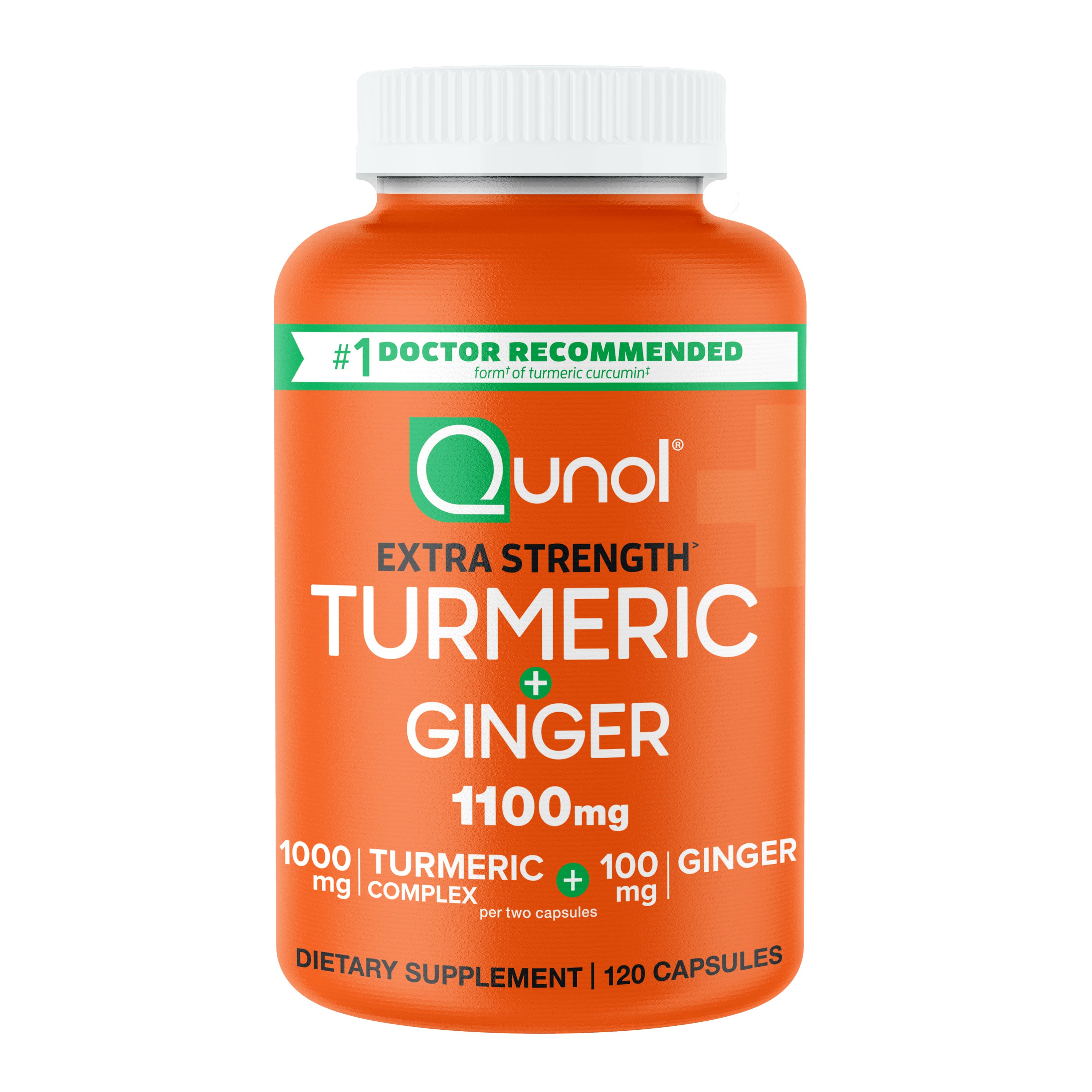 Turmeric + Ginger Capsules, 1100mg
