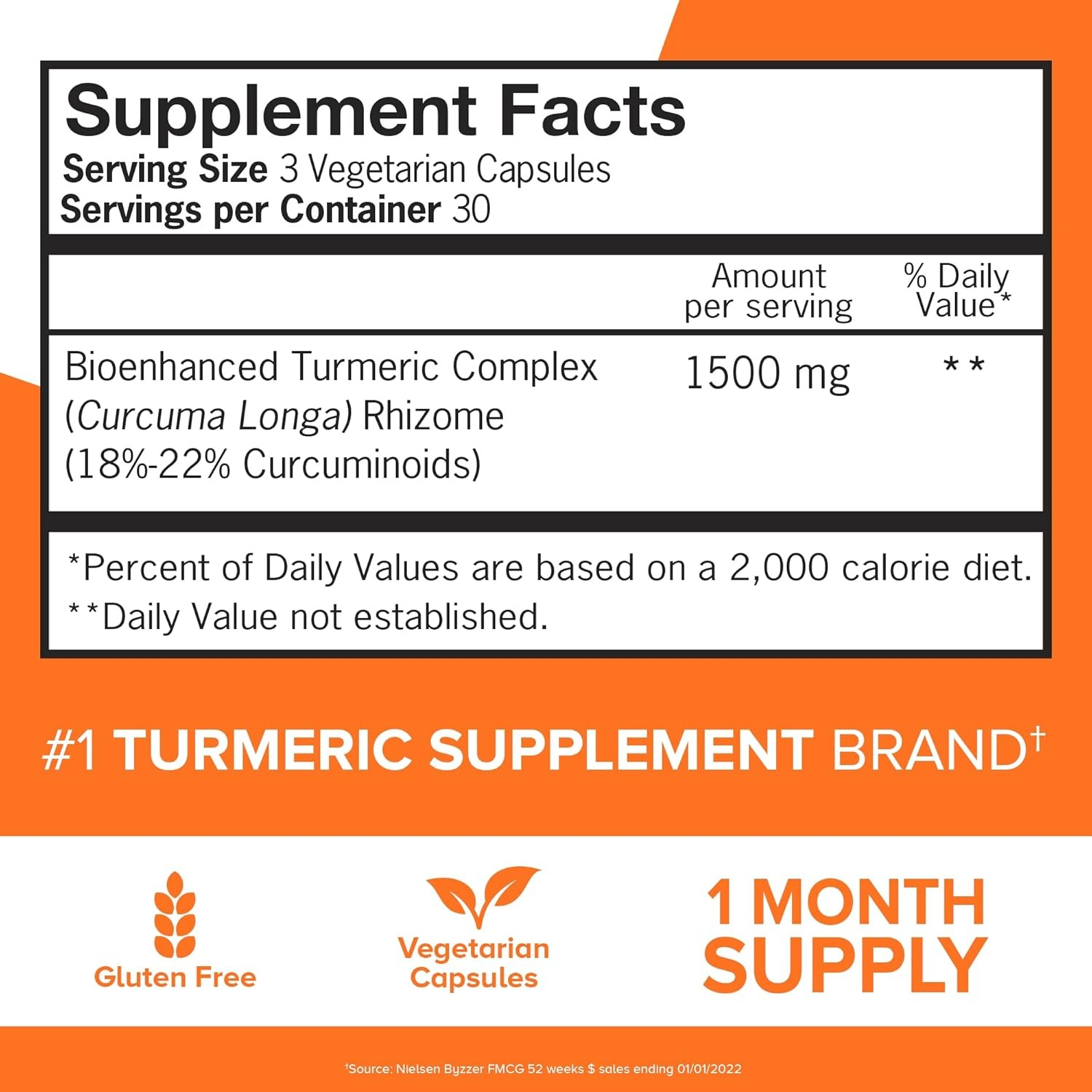 Extra Strength Turmeric Curcumin Complex, 1500mg