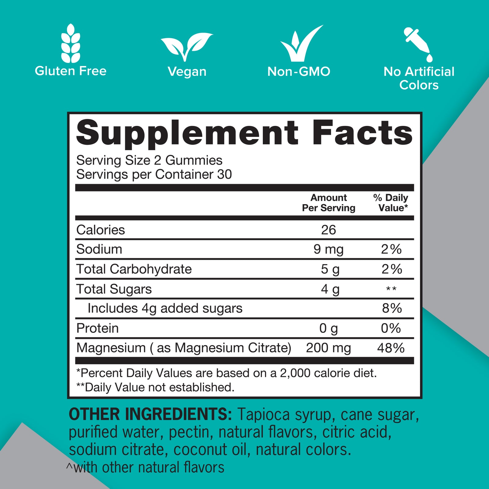 Magnesium Gummies, 200mg