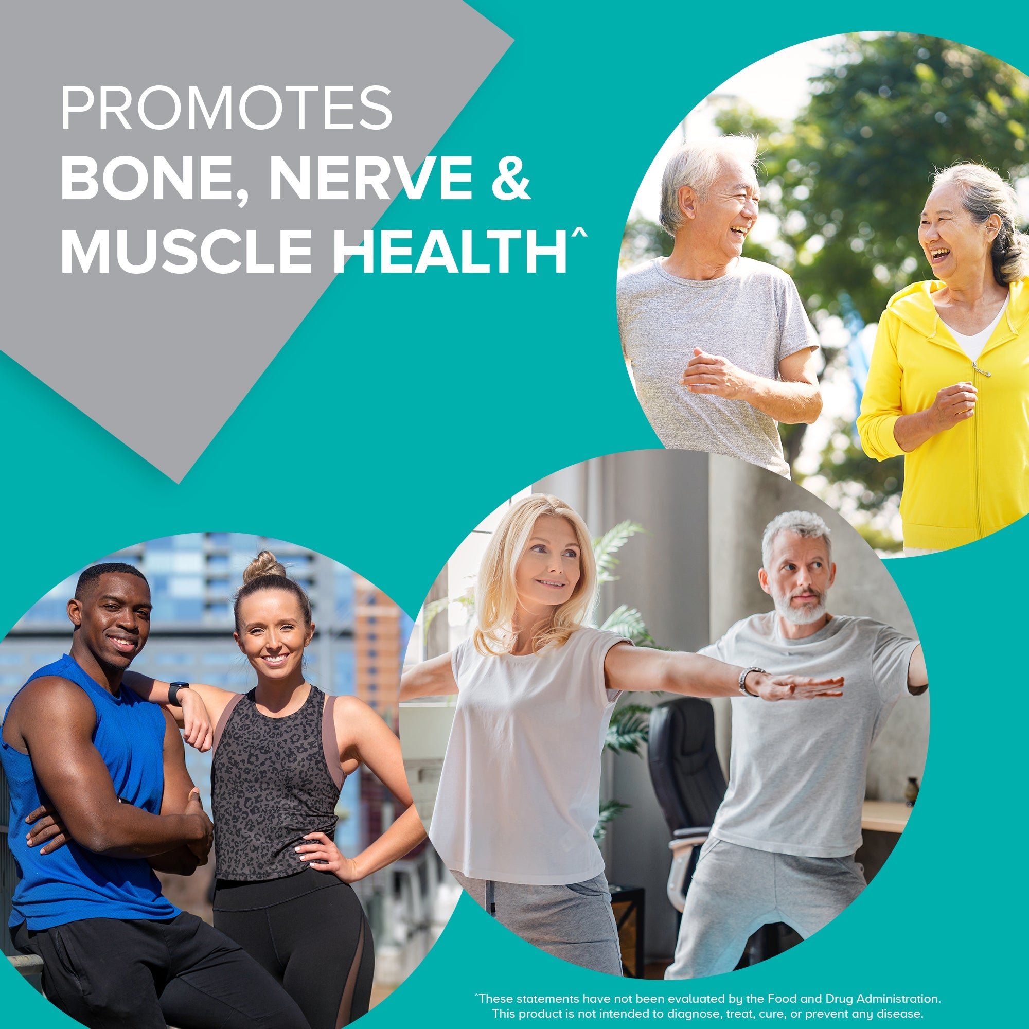 Promotes bone, nerve & muscle health