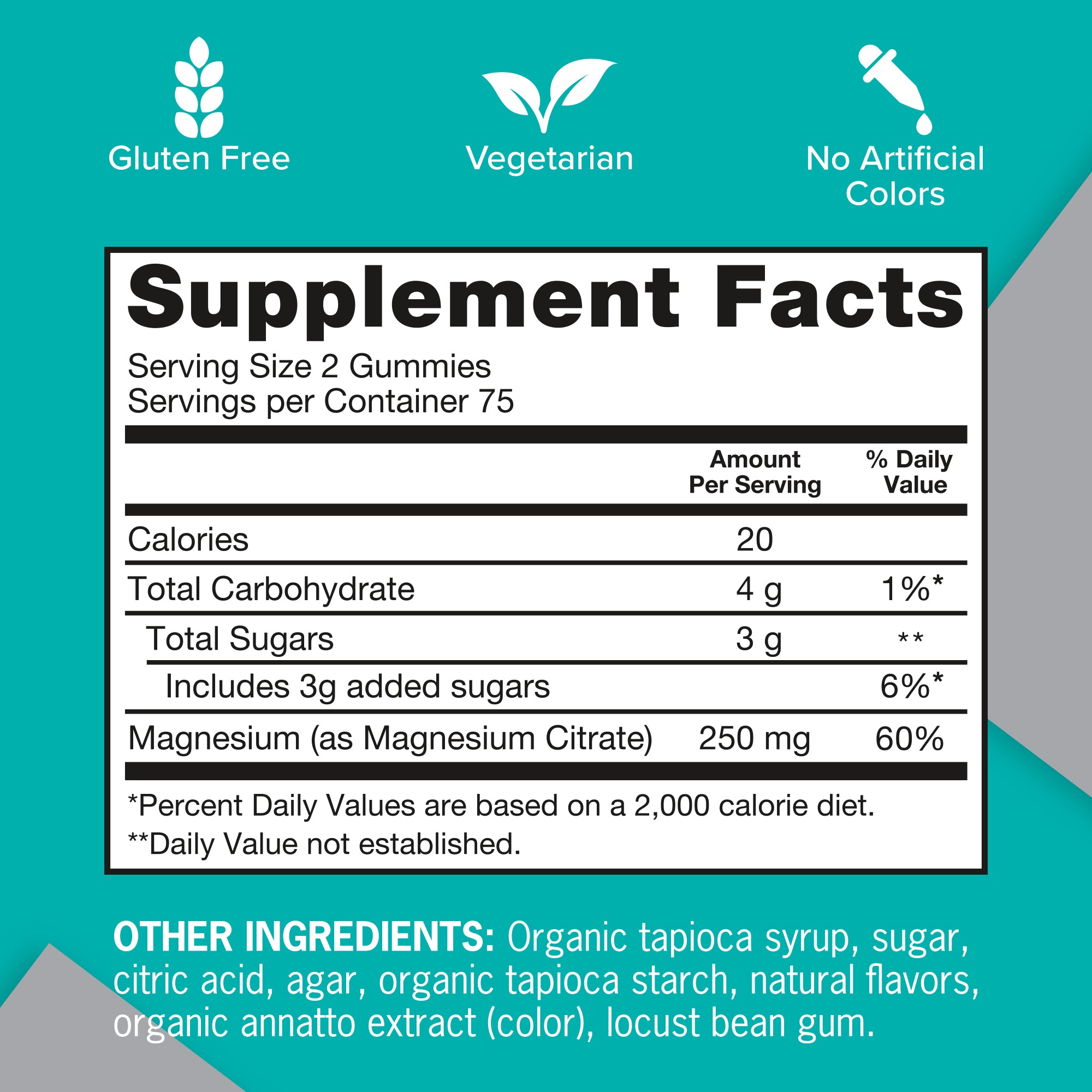 Magnesium Citrate Gummies, 250mg