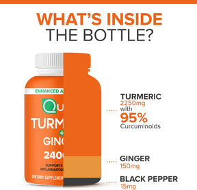 Turmeric Curcumin with Black Pepper and Ginger, 2400mg